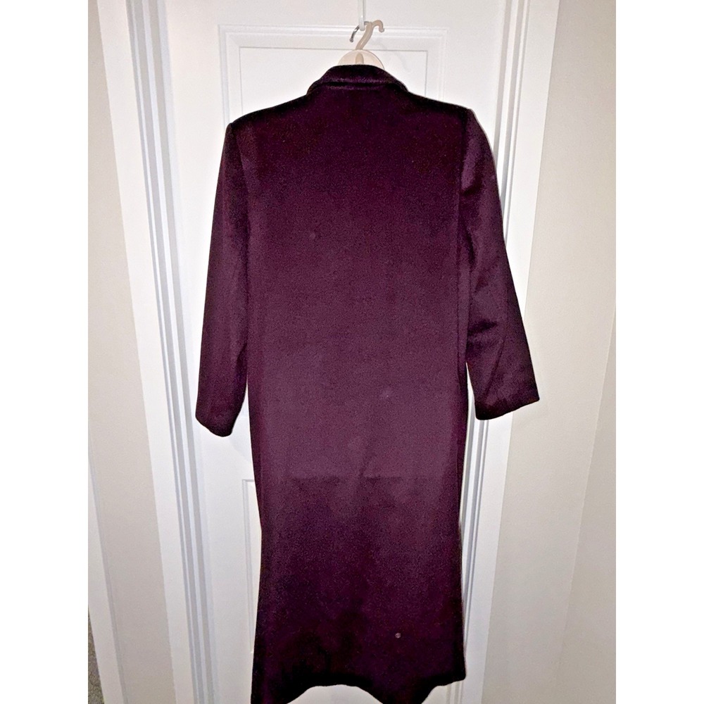 Vtg Kristen Blake Bordeaux 100% Wool Maxi Coat Sz 16 USA Old Money Quiet Luxury - Picture 6 of 16